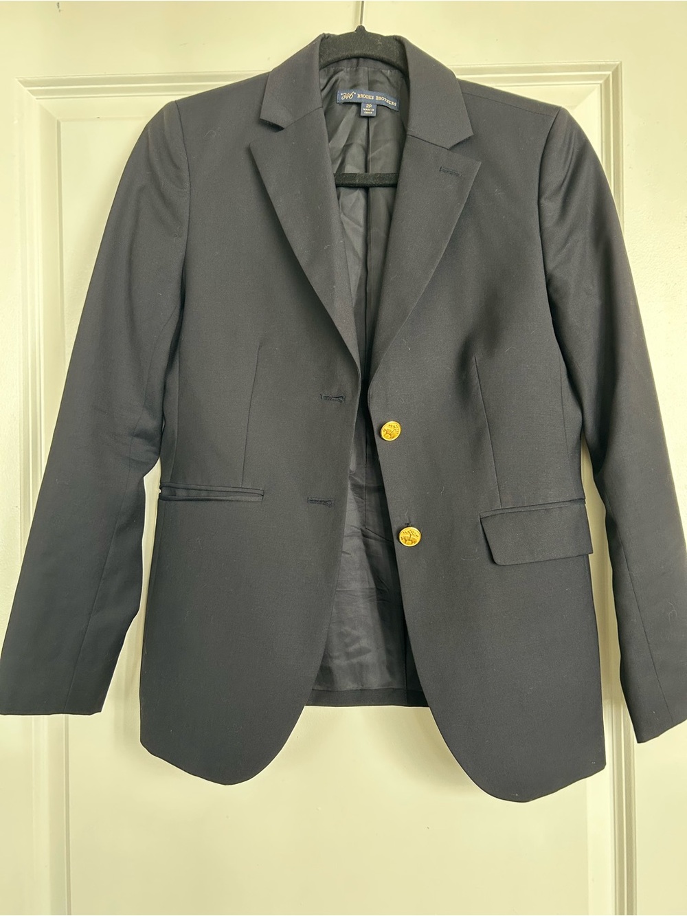 Brooks Brothers Classic Navy Blazer with Gold Buttons